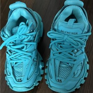Balenciaga Turquoise Athletic Shoes